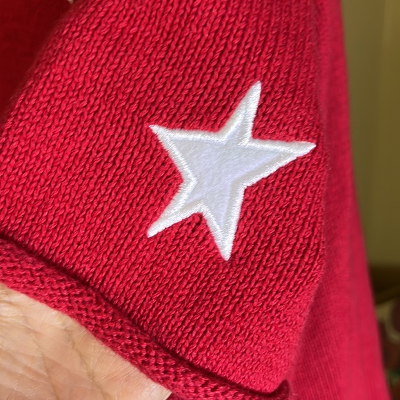 Vintage QUACKER FACTORY Size Large 4th Of July America USA Cardigan Cotton Ramie - Picture 12 of 13